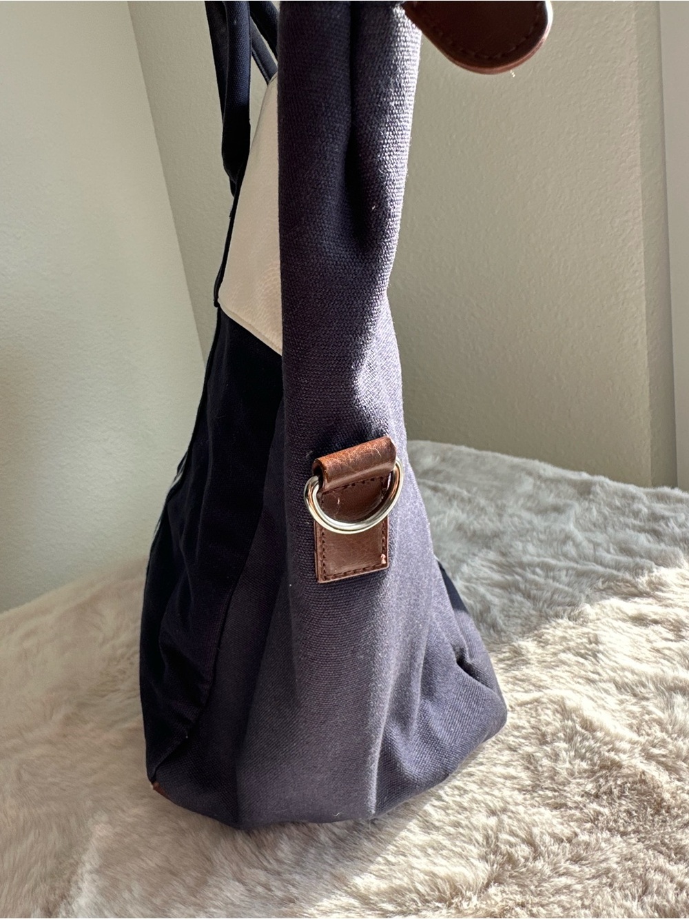 Polo Ralph Lauren Duffle Gym Carry On Weekender Travel Bag Navy Blue - Picture 7 of 14